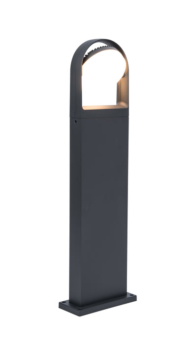 Lutec 7196301118 FELE 11.2W IP54 LED Outdoor Bollard Light 3000K - Dark Grey