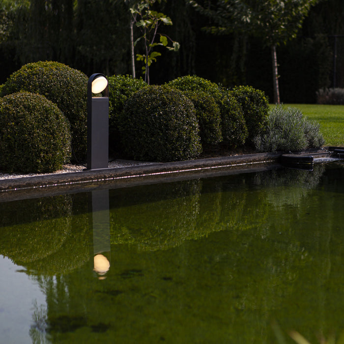 Lutec 7196301118 FELE 11.2W IP54 LED Outdoor Bollard Light 3000K - Dark Grey