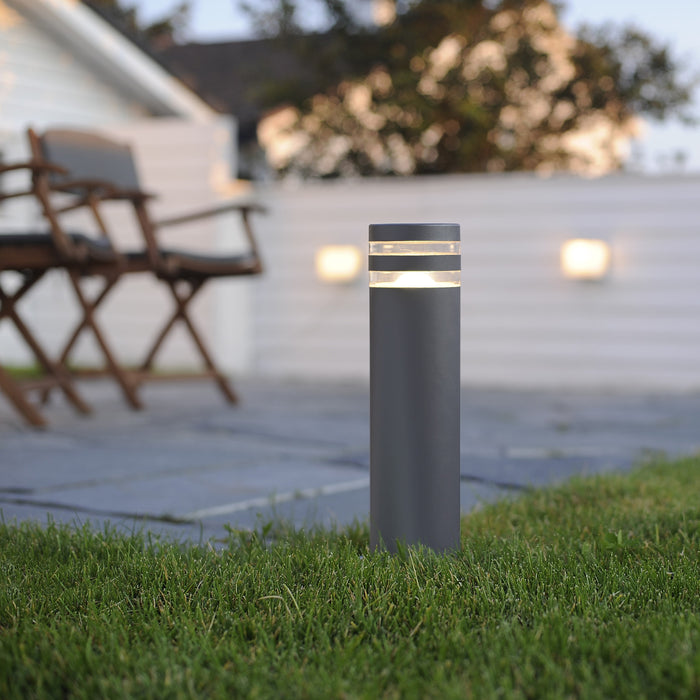 Lutec 7204803118 FOCUS IP44 GU10 Outdoor Bollard Light - Anthracite Grey (Lamp Not Included)