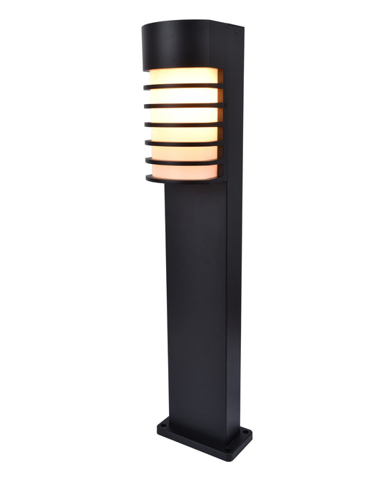 Lutec 7207601012 FULTON IP54 E27 Outdoor Bollard Light - Matt Black (Lamp Not Included)