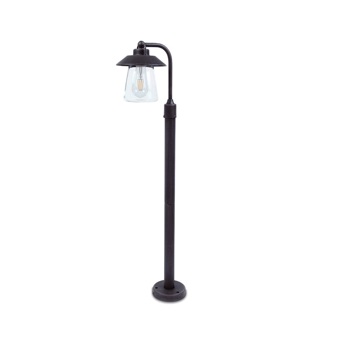 Lutec 7264210213 CATE IP44 E27 Outdoor Post Light - Black Rust (Lamp Not Included)