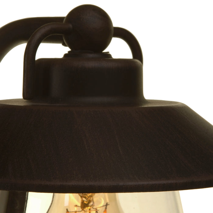 Lutec 7264210213 CATE IP44 E27 Outdoor Post Light - Black Rust (Lamp Not Included)