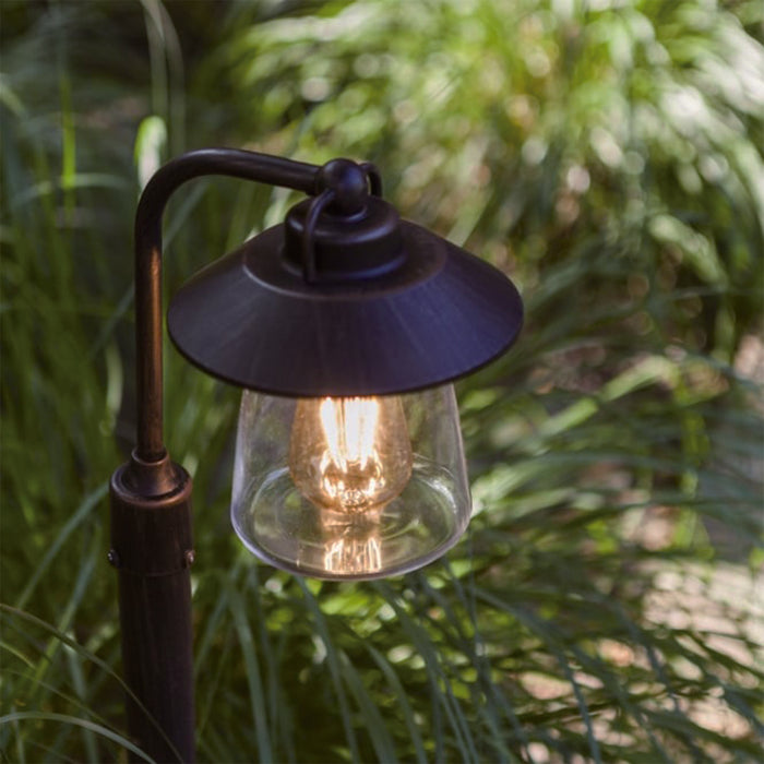 Lutec 7264210213 CATE IP44 E27 Outdoor Post Light - Black Rust (Lamp Not Included)