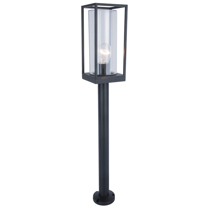 Lutec 7288801012 FLAIR IP44 E27 Outdoor Bollard Light - Matt Black (Lamp Not Included)