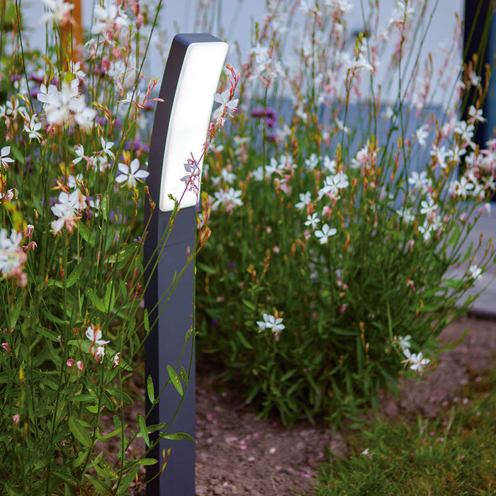 Lutec 7288902118 KIRA 17.3W IP54 LED Outdoor Bollard Light 4000K - Dark Grey
