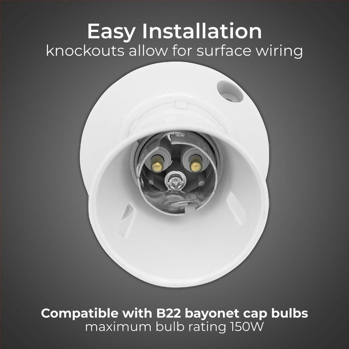 BG 747 Angled Batten Holder 3 Terminal + HO Skirt