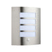Saxby 75931 Bianco LED PIR 1lt wall IP44 7W Brushed stainless steel & opal polypropylene 7W LED module (SMD 2835) Warm White - westbasedirect.com