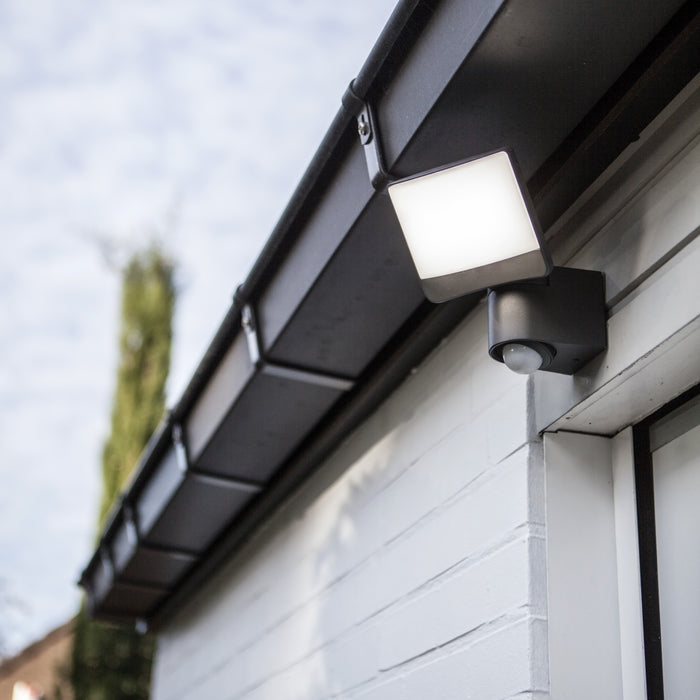 Lutec 7625701345 SUNSHINE 12.5W IP44 LED Floodlight with PIR 5000K - Dark Grey