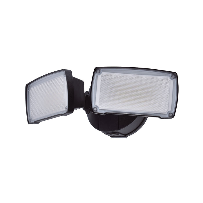 Lutec 7635434330 CHIMERA 21W IP54 LED Twin Head Floodlight 5000K - Black