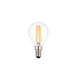 Saxby 76797 E14 LED filament golf dimmable 4W Clear glass & bright nickel plate 4W LED E14 Warm White - westbasedirect.com