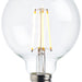 Saxby 76801 E27 LED filament globe dimmable 95mm 7W Clear glass & bright nickel plate 7W LED E27 Warm White - westbasedirect.com