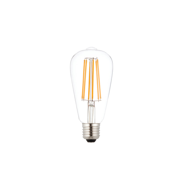 Saxby 76803 E27 LED filament pear dimmable 6W Clear glass & bright nickel plate 6W LED E27 Warm White - westbasedirect.com