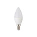 Saxby 76805 E14 LED candle dimmable 5.8W Opal pc & gloss white plastic & bright nickel plate 5.8W LED E14 Warm White - westbasedirect.com