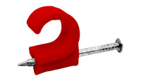 Tower 77CR09P 9-11mm Round Cable Clip Red (Pack of 100)