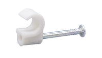 Tower 77CW04P 4-5mm Round Cable Clip White (Pack of 200)