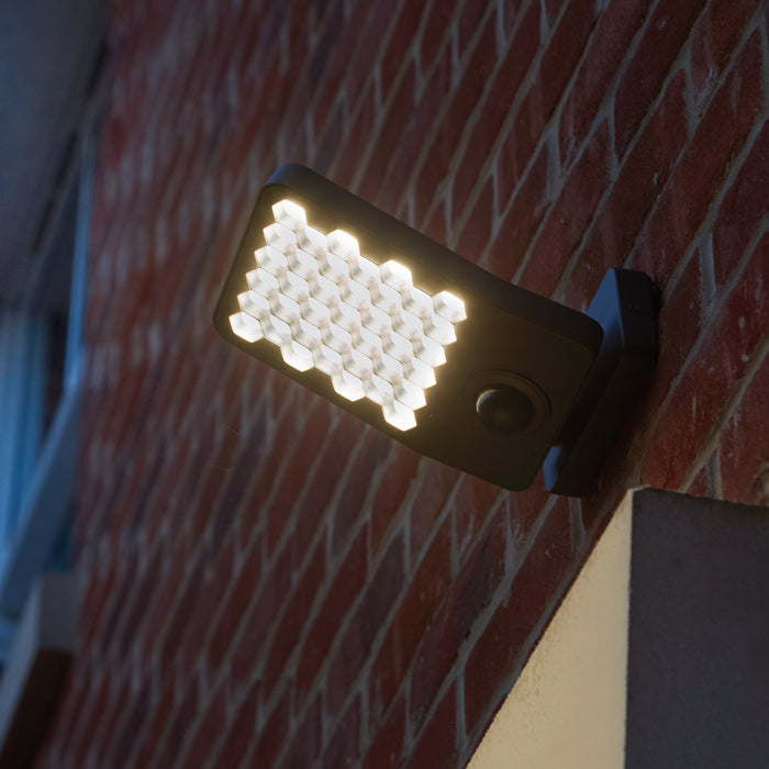 Lutec 7801602118 ATLANTIS 14W IP54 LED Anti Glare Floodlight with PIR 4000K - Dark Grey
