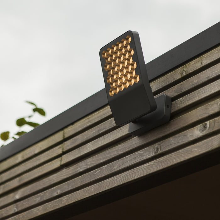 Lutec 7801605118 ATLANTIS 14W IP54 LED Anti Glare Floodlight 3000K - Dark Grey