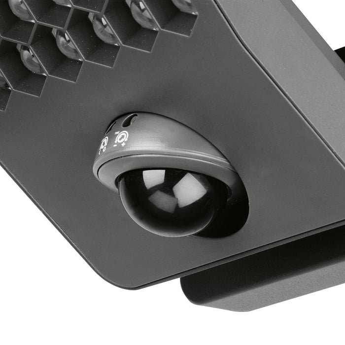 Lutec 7801607118 ATLANTIS 14W IP54 LED Anti Glare Floodlight with PIR 3000K - Dark Grey
