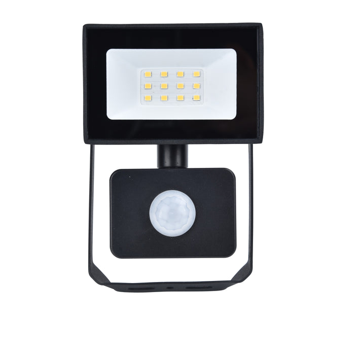 Lutec 7801705012 HALO 10W IP44 LED Floodlight with PIR 4000K - Black