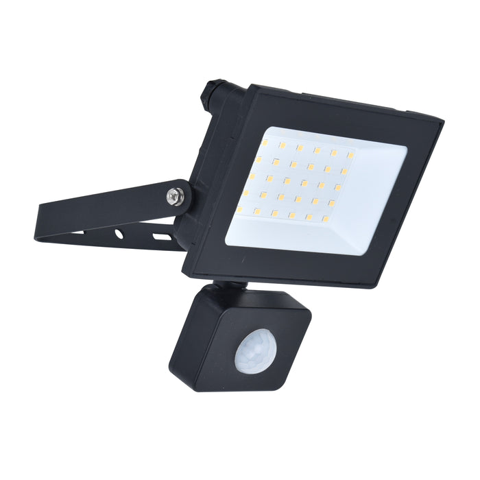 Lutec 7801706012 HALO 20W IP44 LED Floodlight with PIR 4000K - Black