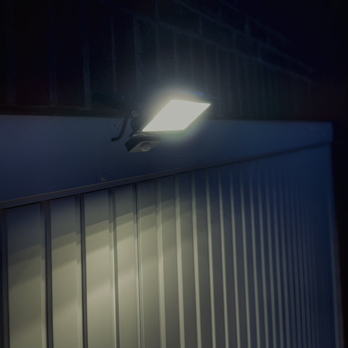Lutec 7801708012 HALO 50W IP44 LED Floodlight with PIR 4000K - Black