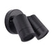 Saxby 78417 Palin 2lt spot wall IP44 7W Anthracite grey & clear glass 2 x 7W LED GU10 (Required) - westbasedirect.com
