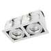 Saxby 78536 Garrix silver Twin 10W Matt white & silver effect paint 2 x 10W LED GU10 Cool White (Required) - westbasedirect.com