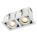 Saxby 78536 Garrix silver Twin 10W Matt white & silver effect paint 2 x 10W LED GU10 Cool White (Required) - westbasedirect.com