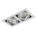 Saxby 78536 Garrix silver Twin 10W Matt white & silver effect paint 2 x 10W LED GU10 Cool White (Required) - westbasedirect.com