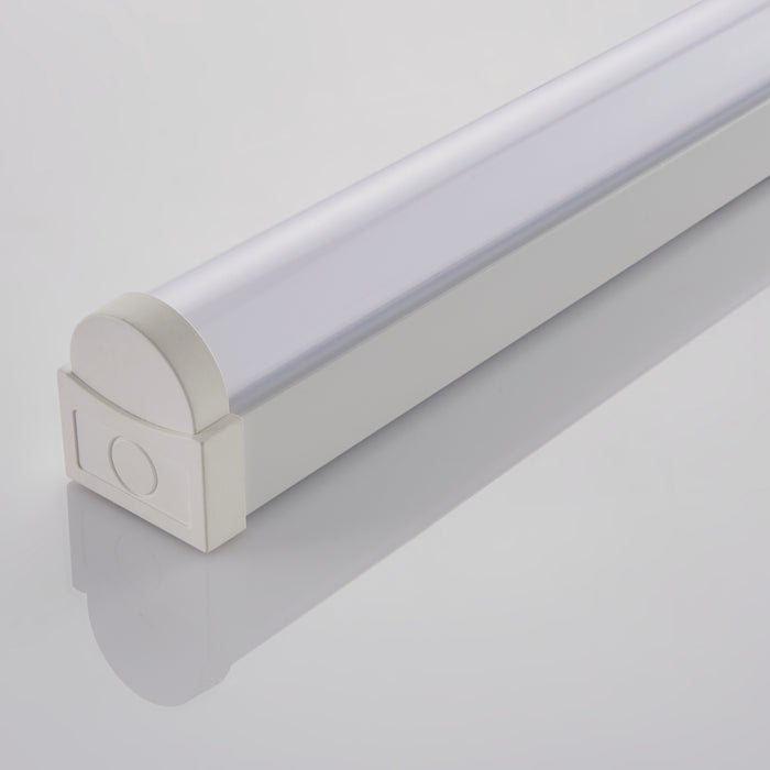 Saxby 78554 Rular 4ft standard 24.5W Opal pc & gloss white paint 24.5W LED module (SMD 2835) Cool White - westbasedirect.com