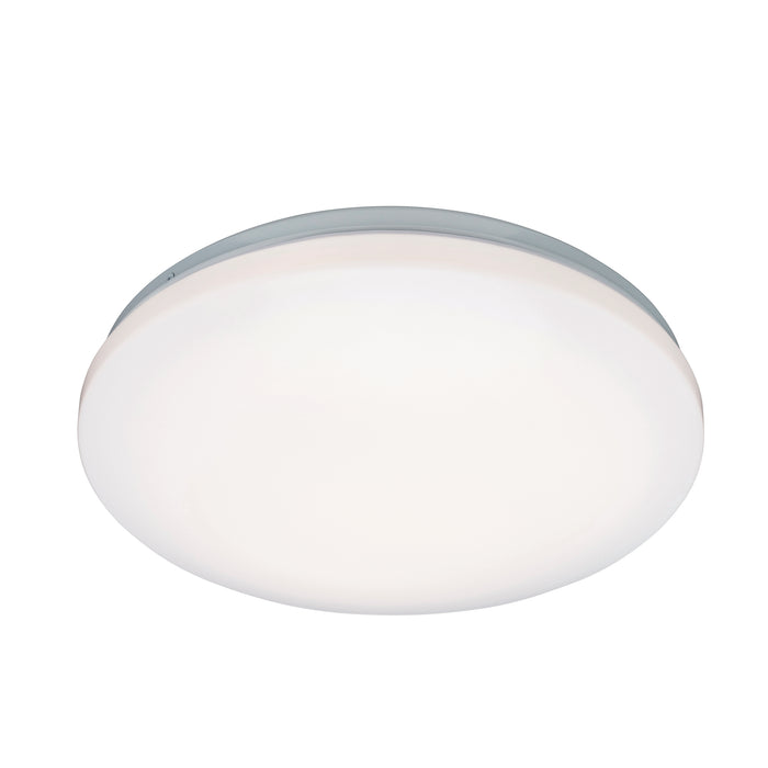 Saxby 78585 Broco flush IP44 16W Gloss white paint & frosted pmma 16W LED module (SMD 2835) Warm White - westbasedirect.com