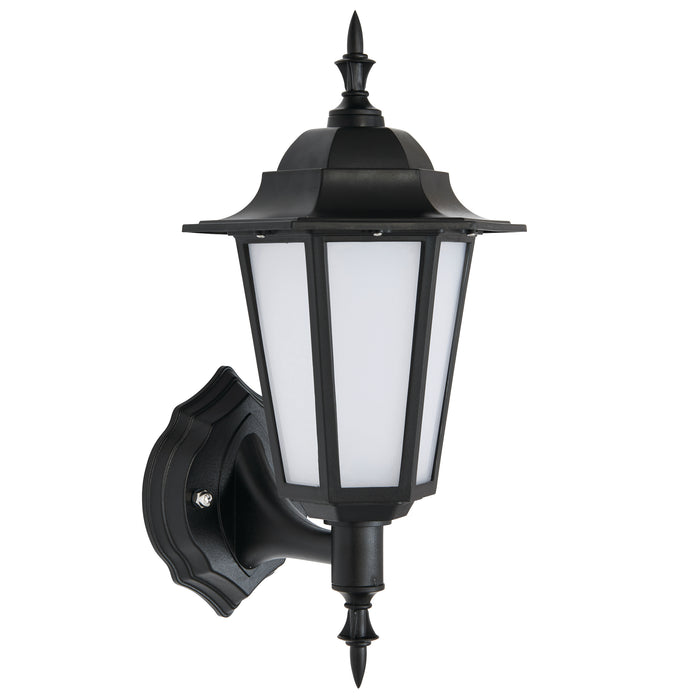 Saxby 78617 Evesham CCT 7W IP44 LED Wall Lantern 3000K/4000K/6000K - Matt Black