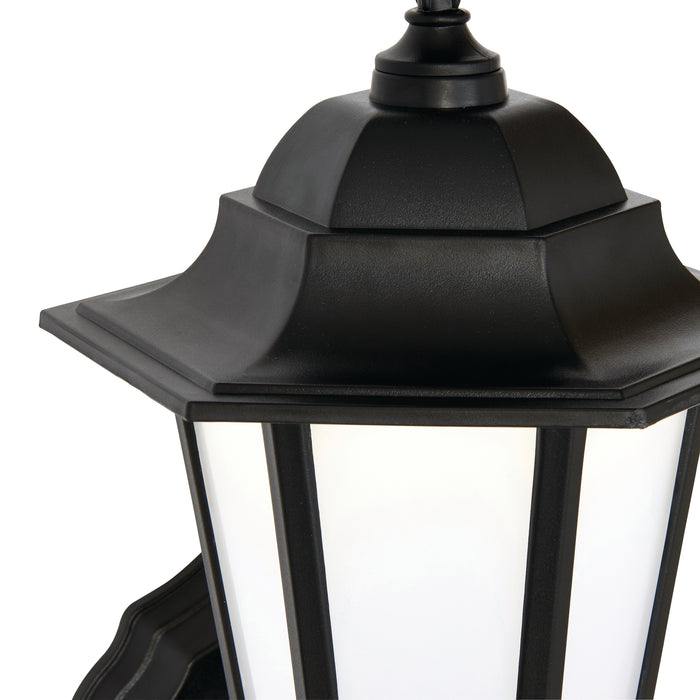 Saxby 78617 Evesham CCT 7W IP44 LED Wall Lantern 3000K/4000K/6000K - Matt Black