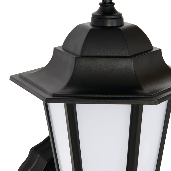 Saxby 78617 Evesham CCT 7W IP44 LED Wall Lantern 3000K/4000K/6000K - Matt Black