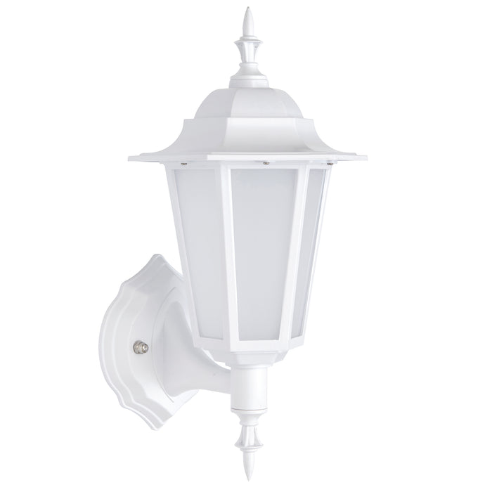 Saxby 78618 Evesham 7W IP44 LED Wall Lantern 4000K - Matt White