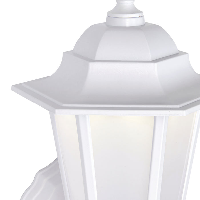 Saxby 78618 Evesham 7W IP44 LED Wall Lantern 4000K - Matt White