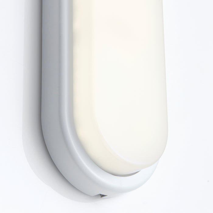 Saxby 78620 Pillo IP54 12W Matt white textured & opal pc 12W LED module (SMD 2835) Cool White - westbasedirect.com