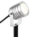 Saxby 78635 Luminatra spike silver IP65 4W Silver anodised & frosted pc 4W LED module (COB) Cool White - westbasedirect.com