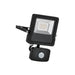 Saxby 78965 Surge PIR IP44 20W Matt black paint & clear glass 20W LED module (SMD 2835) Cool White - westbasedirect.com