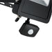 Saxby 78969 Surge PIR IP44 50W Matt black paint & clear glass 50W LED module (SMD 2835) Cool White - westbasedirect.com