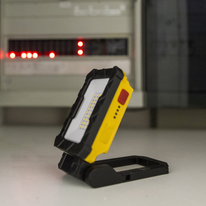 Lutec 7902202426 PENI 2W IP54 LED Portable Work Light 4000K - Yellow & Black