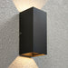 Saxby 79196 Glover CCT 2lt wall IP44 5.5W Matt black paint & clear glass 2 x 5.5W LED module (SMD 2835  CCT) CCT - westbasedirect.com