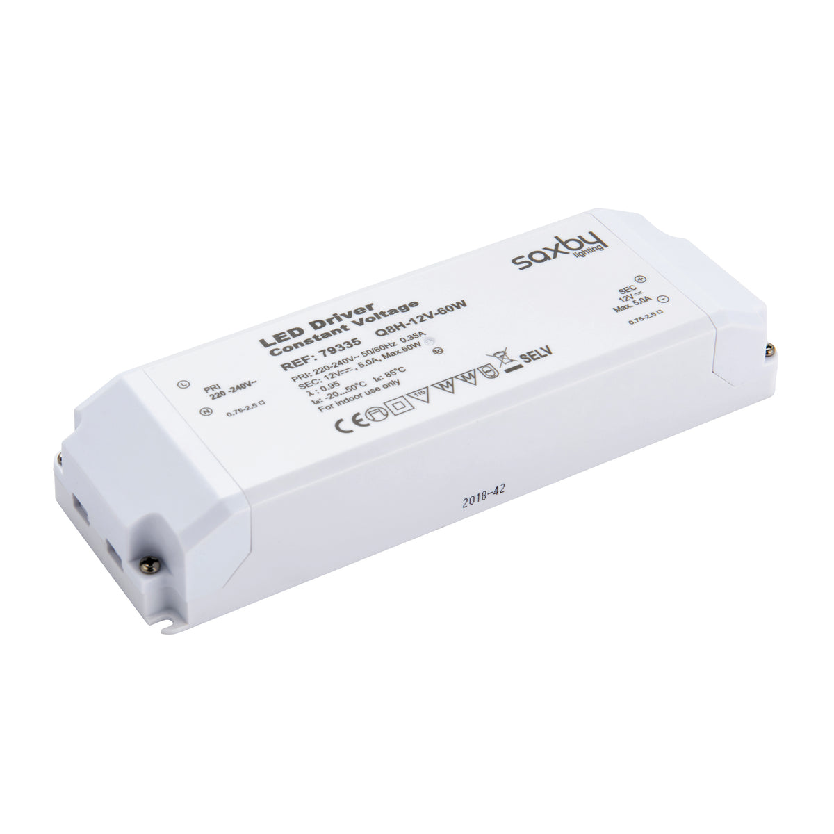 Saxby 79335 LED driver constant voltage 12V 60W Opal pc ...
