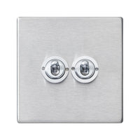 Hamilton 7G24T22 Hartland G2 Screwless 2G 20AX 2 Way Toggle Switch - Satin Stainless