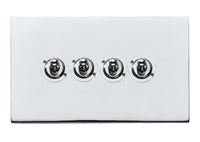 Hamilton 7G27T24 Hartland G2 Screwless 4G 20AX 2 Way Toggle Switch - Bright Chrome