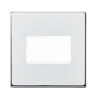 Hamilton 7G27TPWH-W Hartland G2 Screwless 10A Triple Pole Fan Isolator Plate Switch - Bright Chrome, White Insert