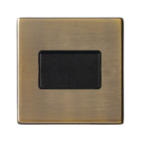 Hamilton 7G29TPBL-B Hartland G2 Screwless 10A Triple Pole Fan Isolator Plate Switch - Antique Brass, Black Insert