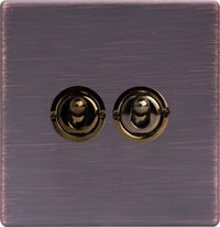 Hamilton 7G2EBT22 Hartland G2 Screwless 2G 20AX 2 Way Toggle Switch - Etrium Bronze