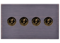 Hamilton 7G2EBT24 Hartland G2 Screwless 4G 20AX 2 Way Toggle Switch - Etrium Bronze