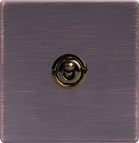 Hamilton 7G2EBT31 Hartland G2 Screwless 1G 20AX Intermediate Toggle Switch - Etrium Bronze